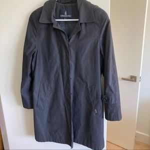 Black suede like rain jacket